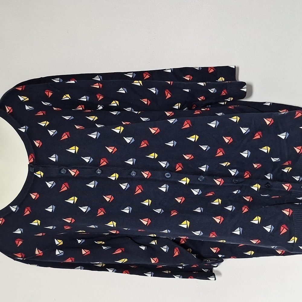 CJ Banks Nautical Print Long Sleeve Sweater